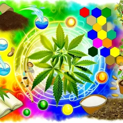 Uma imagem ilustrativa vibrante e colorida para um artigo sobre a compra de sementes de maconha, destinada a iniciantes e entusiastas do cultivo casei (1)